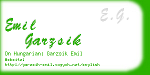 emil garzsik business card